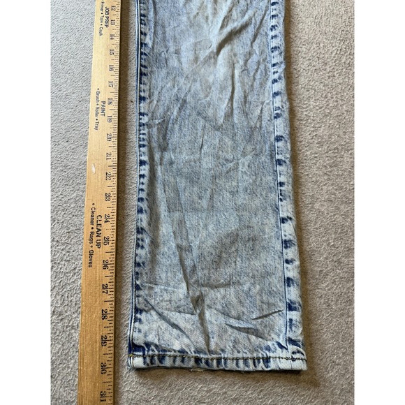 GAP Jeans Mens 34x32 Light Wash Blue Slim Denim Zip Fly 5-Pocket Straight Leg - Picture 14 of 15